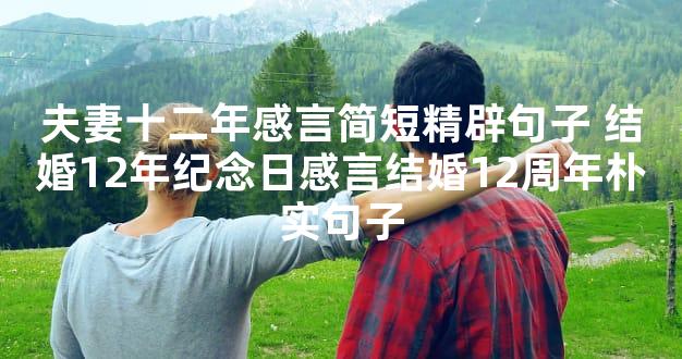 夫妻十二年感言简短精辟句子 结婚12年纪念日感言结婚12周年朴实句子